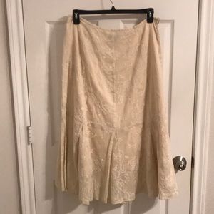 Cream Cotton Skirt